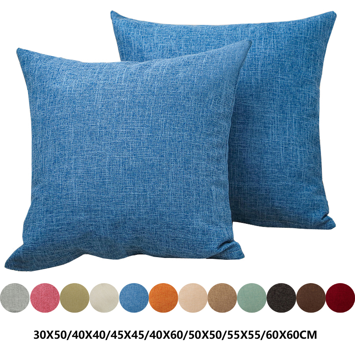 Pillow Cover 20X20 - Solid Color Throw Pillow Cover 30X50/40X4045X45/40X60/50X50/55X55/60X60