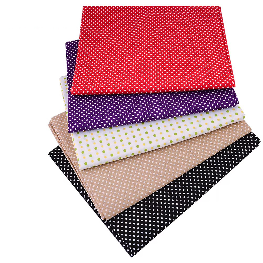Home Textiles Products - 50X150CM White Orange Polka Dot Printed