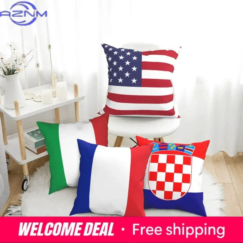 Home Textiles Australia - USA Australia Flag Print Cushion Cover