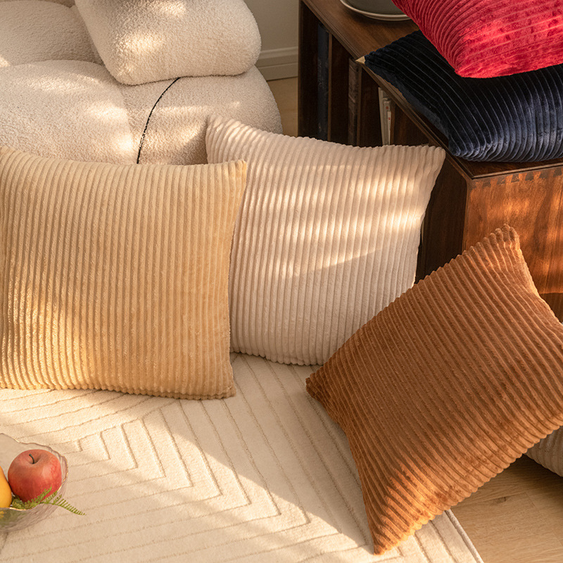 2026 Striped Faux Fur Throw Pi - Pillow Cover 20X20 บทวิจารณ์และราคา