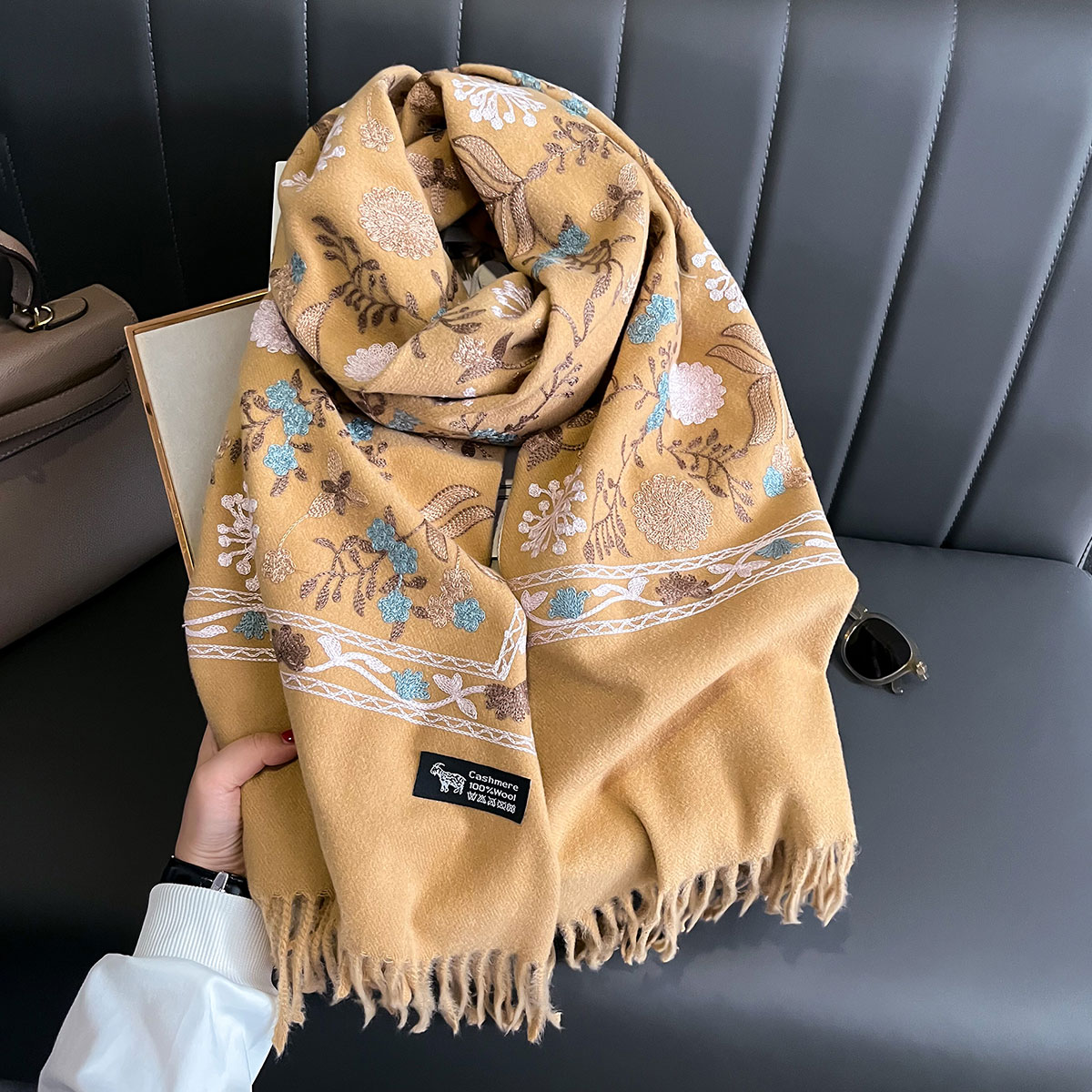 New Winter Warm Cashmere Scarf - Home Textiles Blanket บทวิจารณ์และราคา