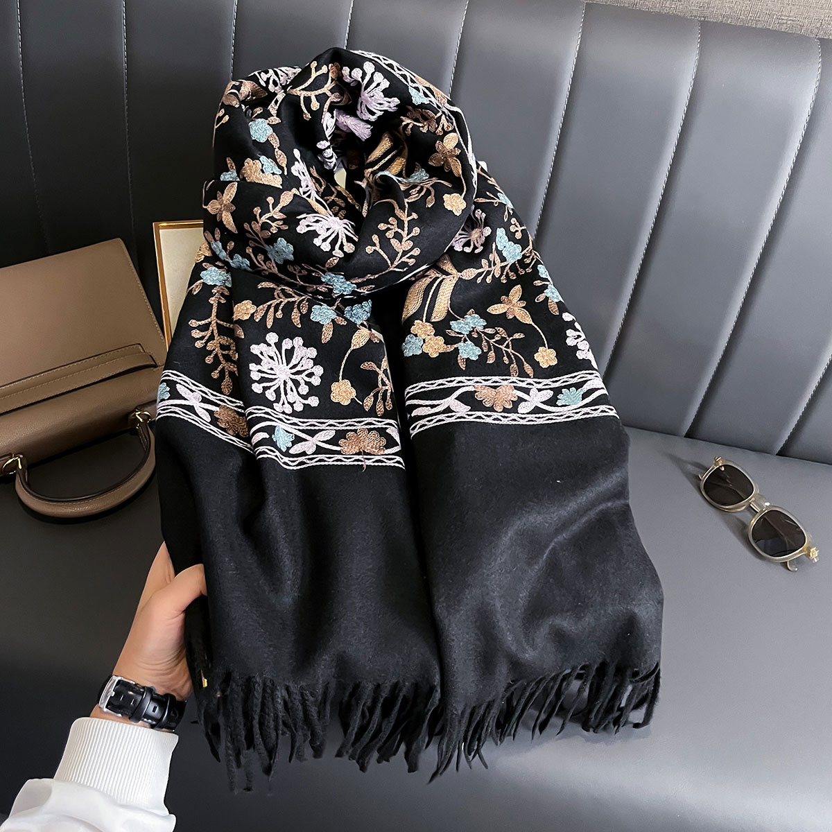 New Winter Warm Cashmere Scarf - Home Textiles Blanket บทวิจารณ์และราคา