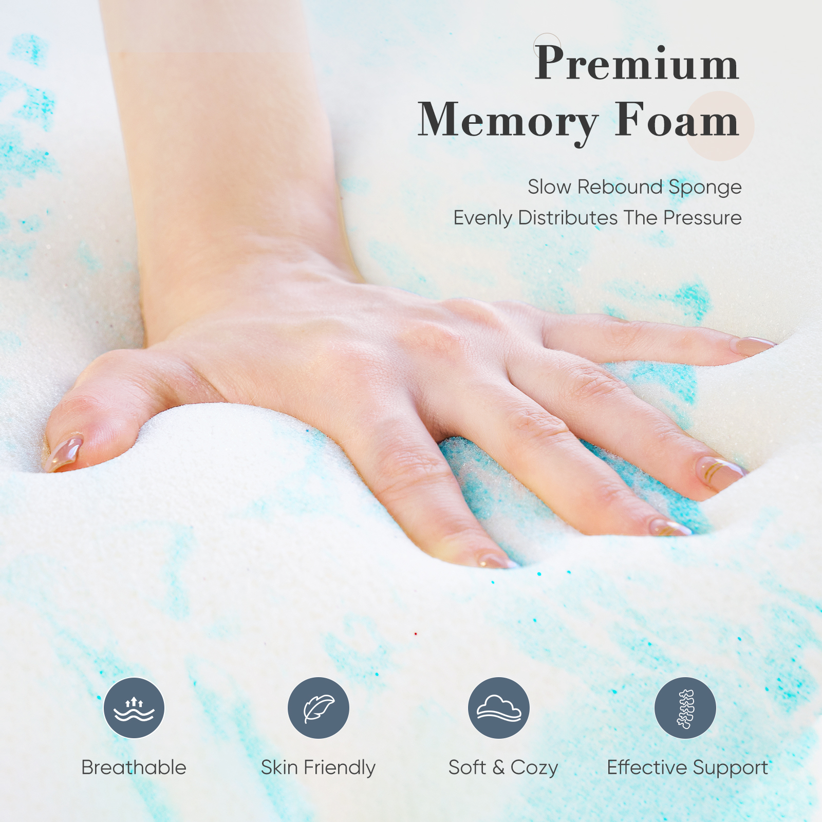 JHK 2-4 Inch Gel Memory Foam C - Memory Foam Topper บทวิจารณ์และราคา