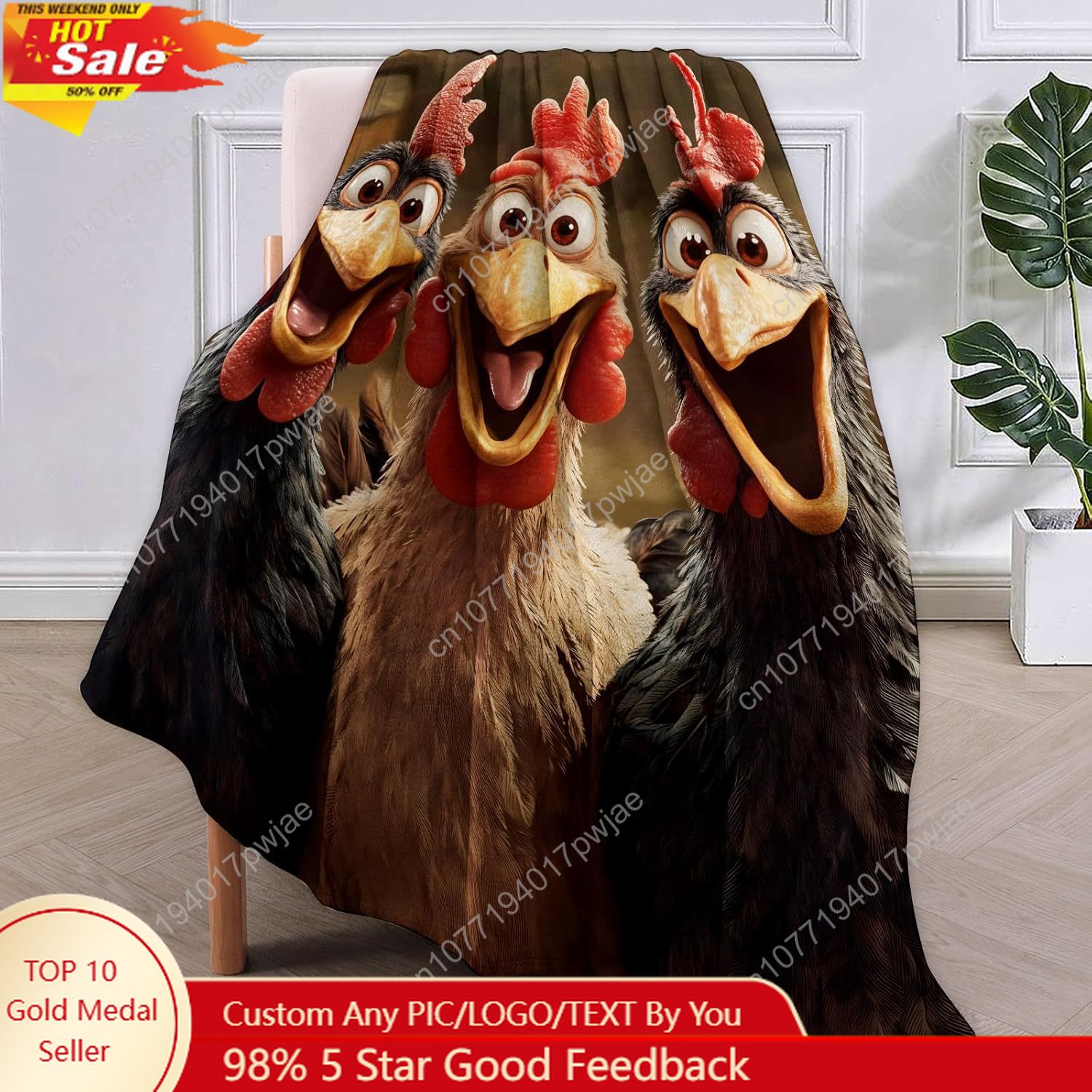 Chickens Blanket Gifts for Wom - Home Textiles Blanket บทวิจารณ์และราคา