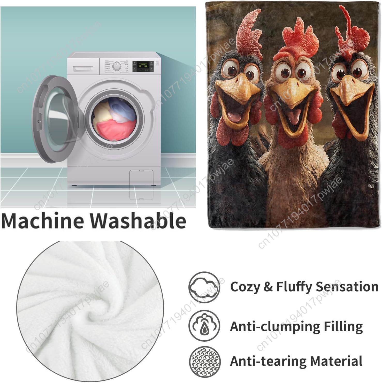 Chickens Blanket Gifts for Wom - Home Textiles Blanket บทวิจารณ์และราคา