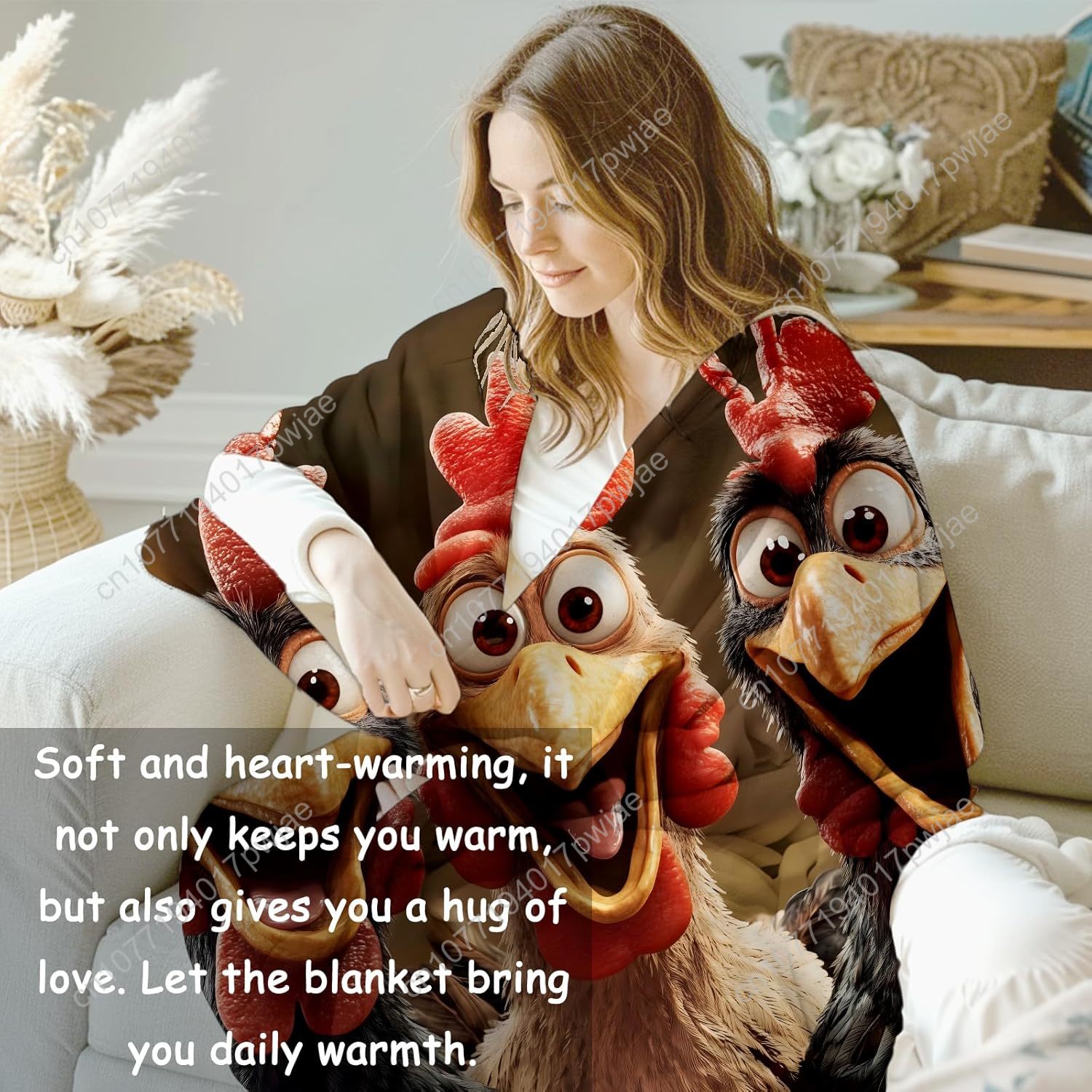 Chickens Blanket Gifts for Wom - Home Textiles Blanket บทวิจารณ์และราคา