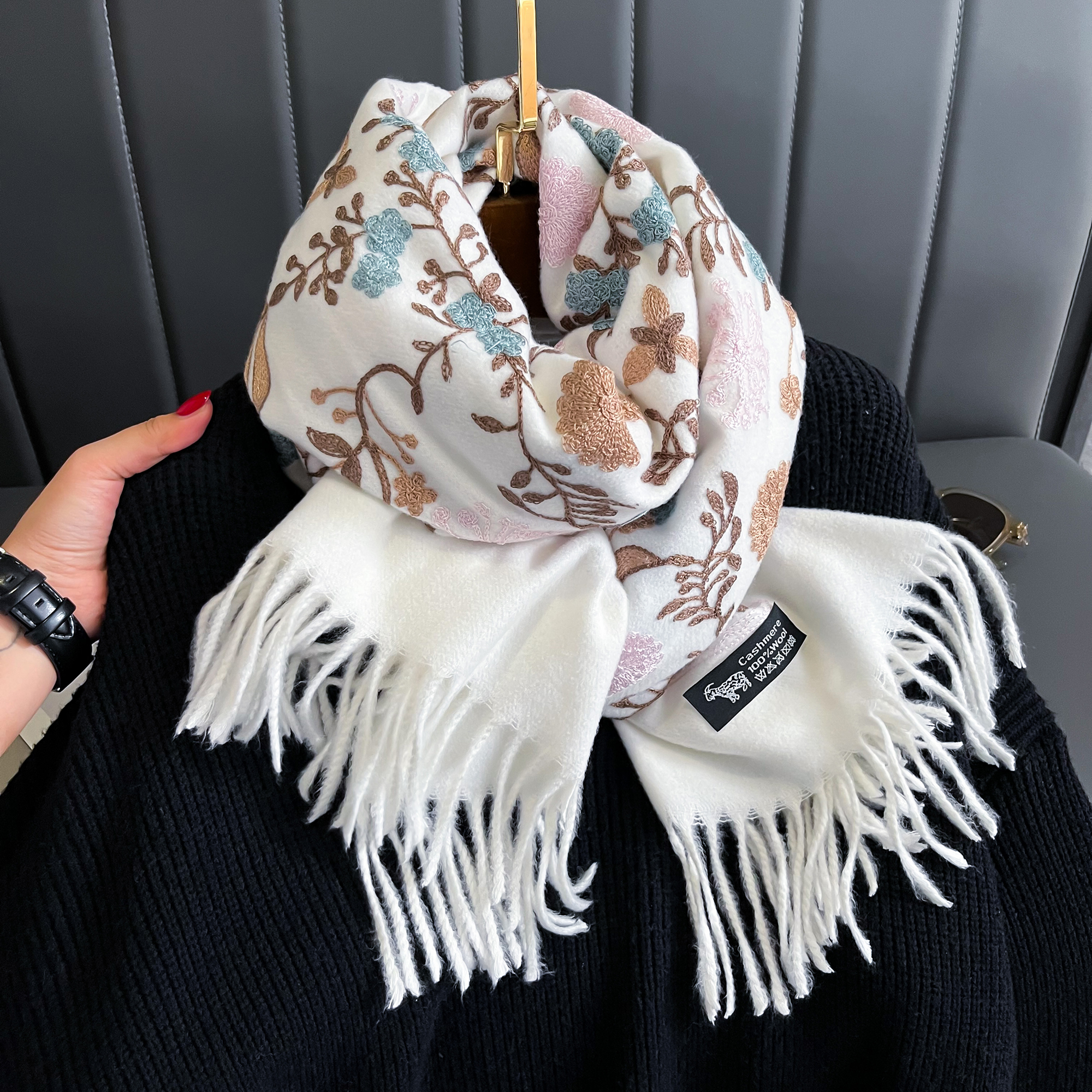 New Winter Warm Cashmere Scarf - Home Textiles Blanket บทวิจารณ์และราคา