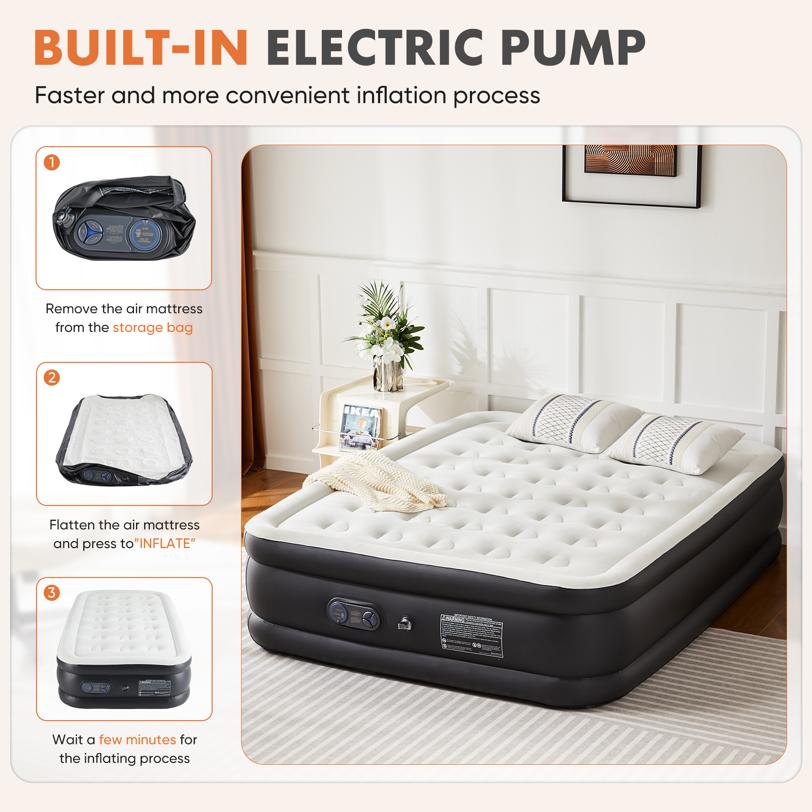 MCQ 16IN to 22IN Air Mattress  - Memory Foam Topper บทวิจารณ์และราคา
