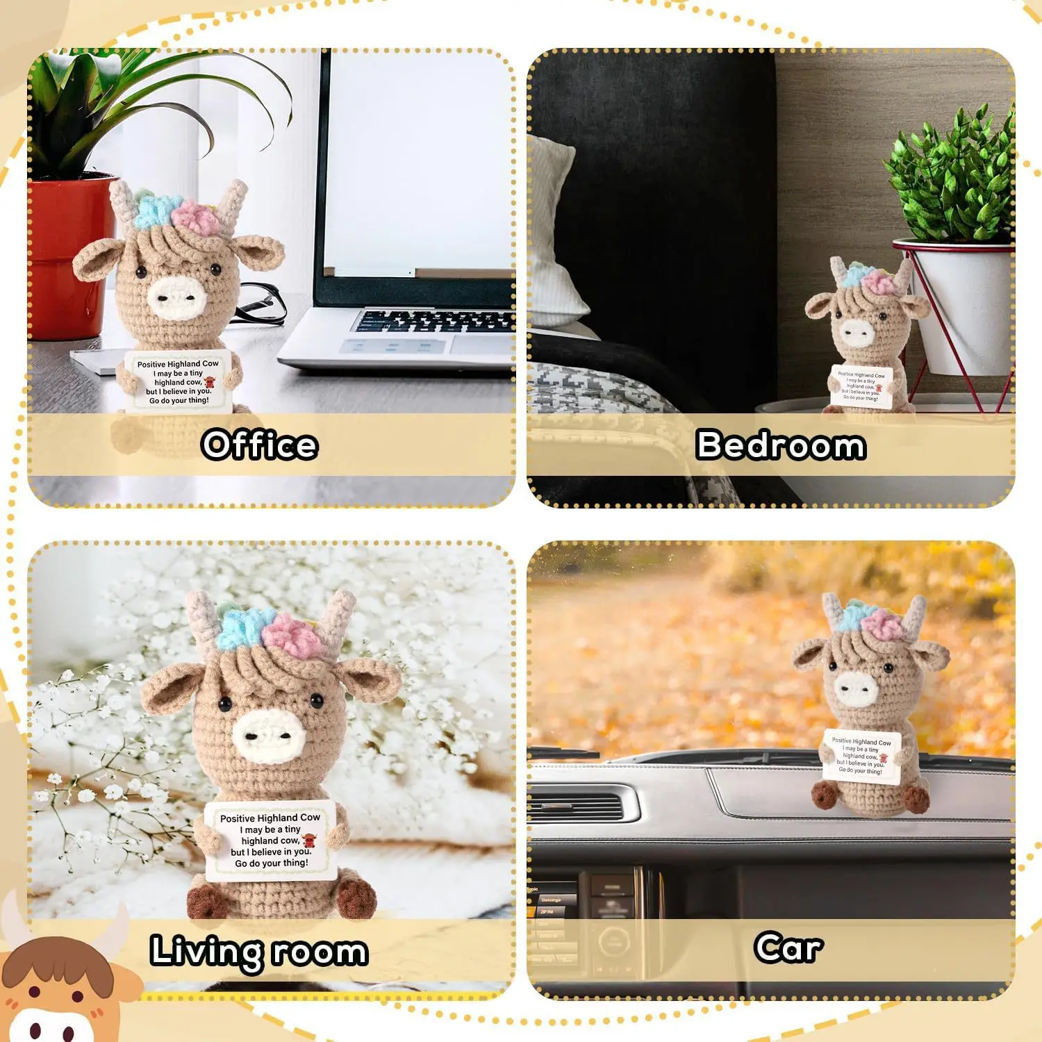 Crochet Emotional Cow Doll Dec - Home And Textiles Today บทวิจารณ์และราคา