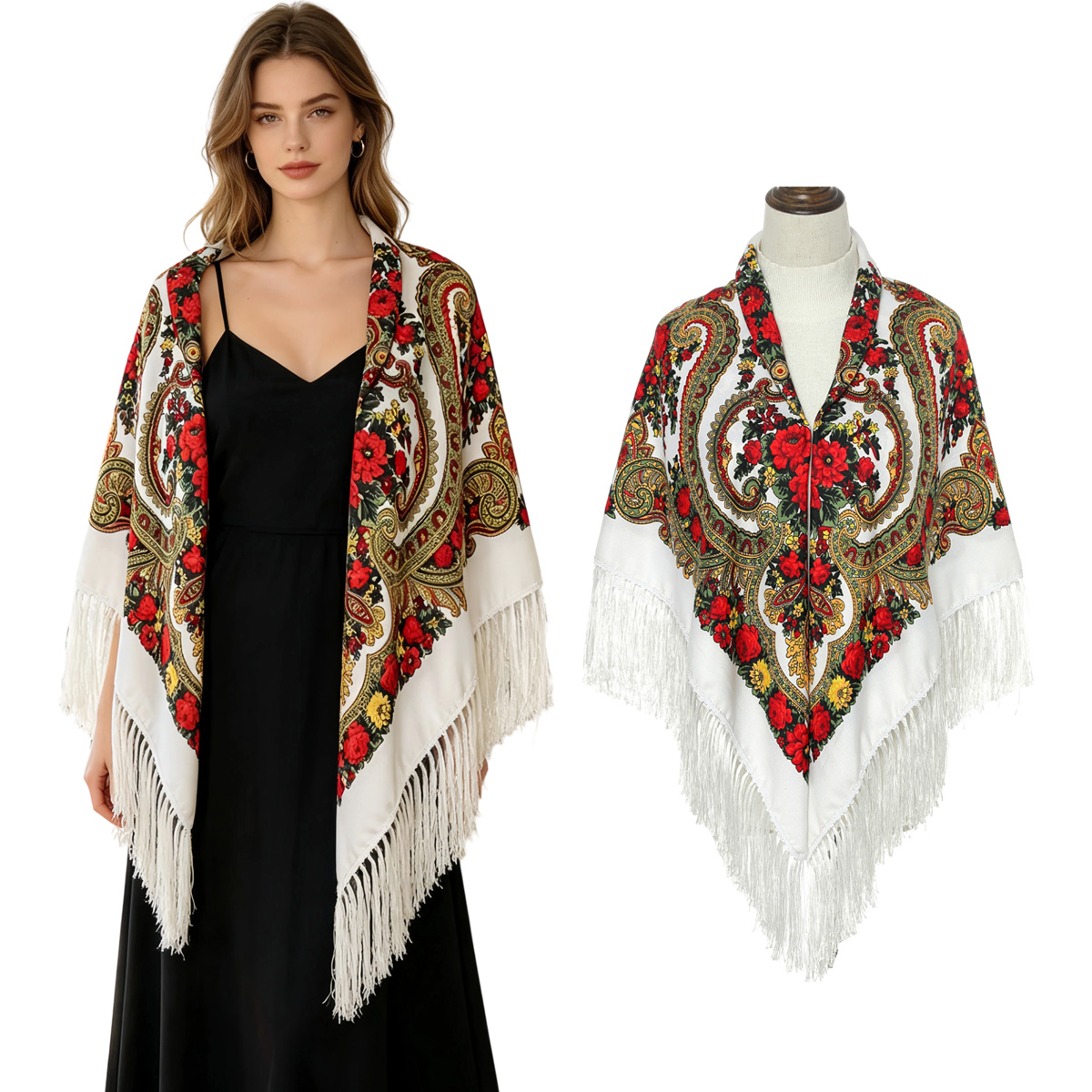 130cm New Russian Square Scarf - Home Textiles Blanket บทวิจารณ์และราคา