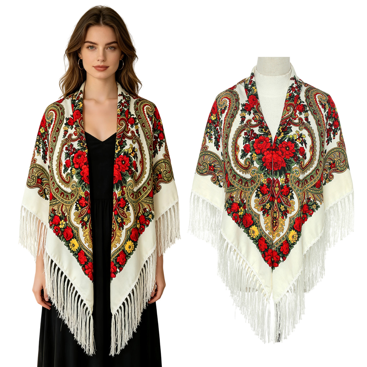 130cm New Russian Square Scarf - Home Textiles Blanket บทวิจารณ์และราคา