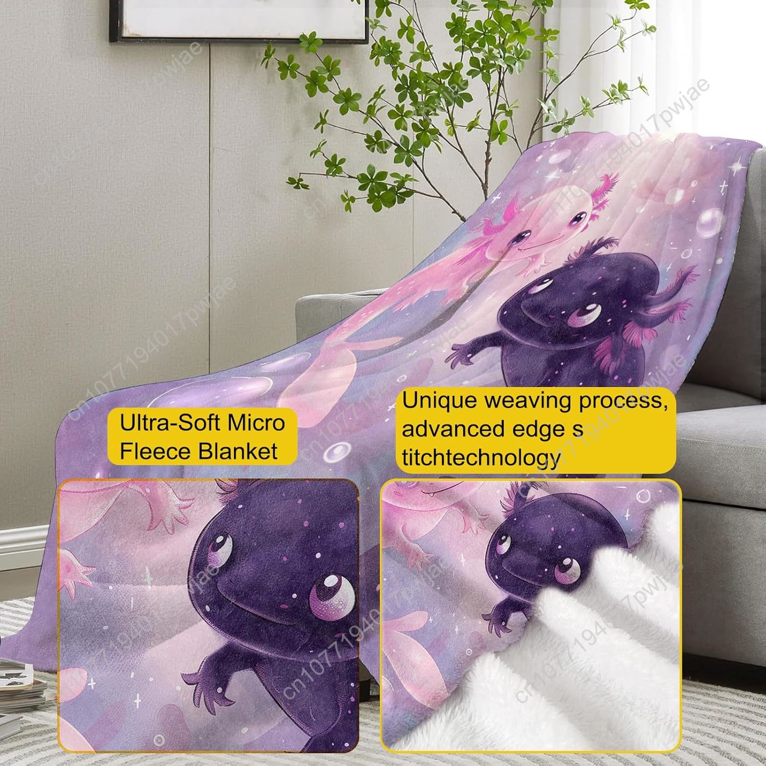 Axolotl Blanket Cute Axolotls  - Home Textiles Blanket บทวิจารณ์และราคา
