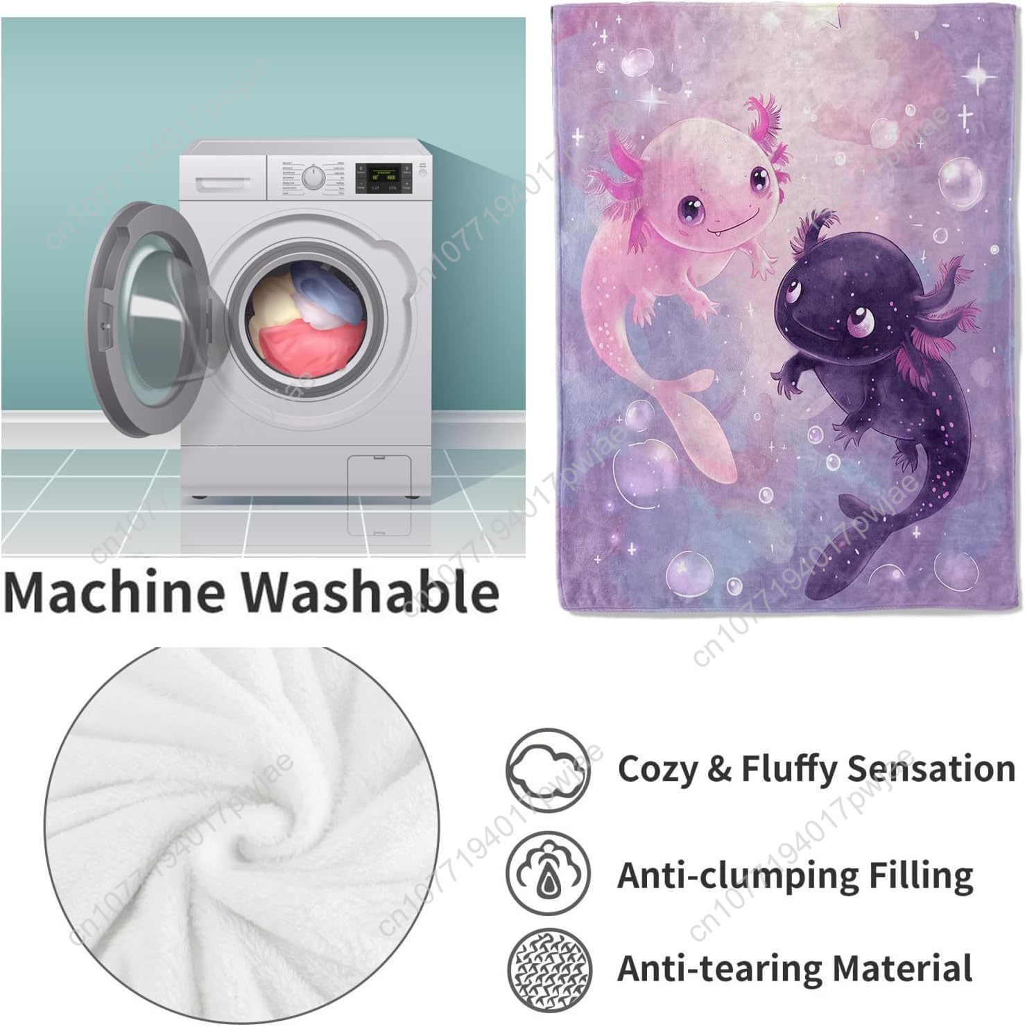 Axolotl Blanket Cute Axolotls  - Home Textiles Blanket บทวิจารณ์และราคา