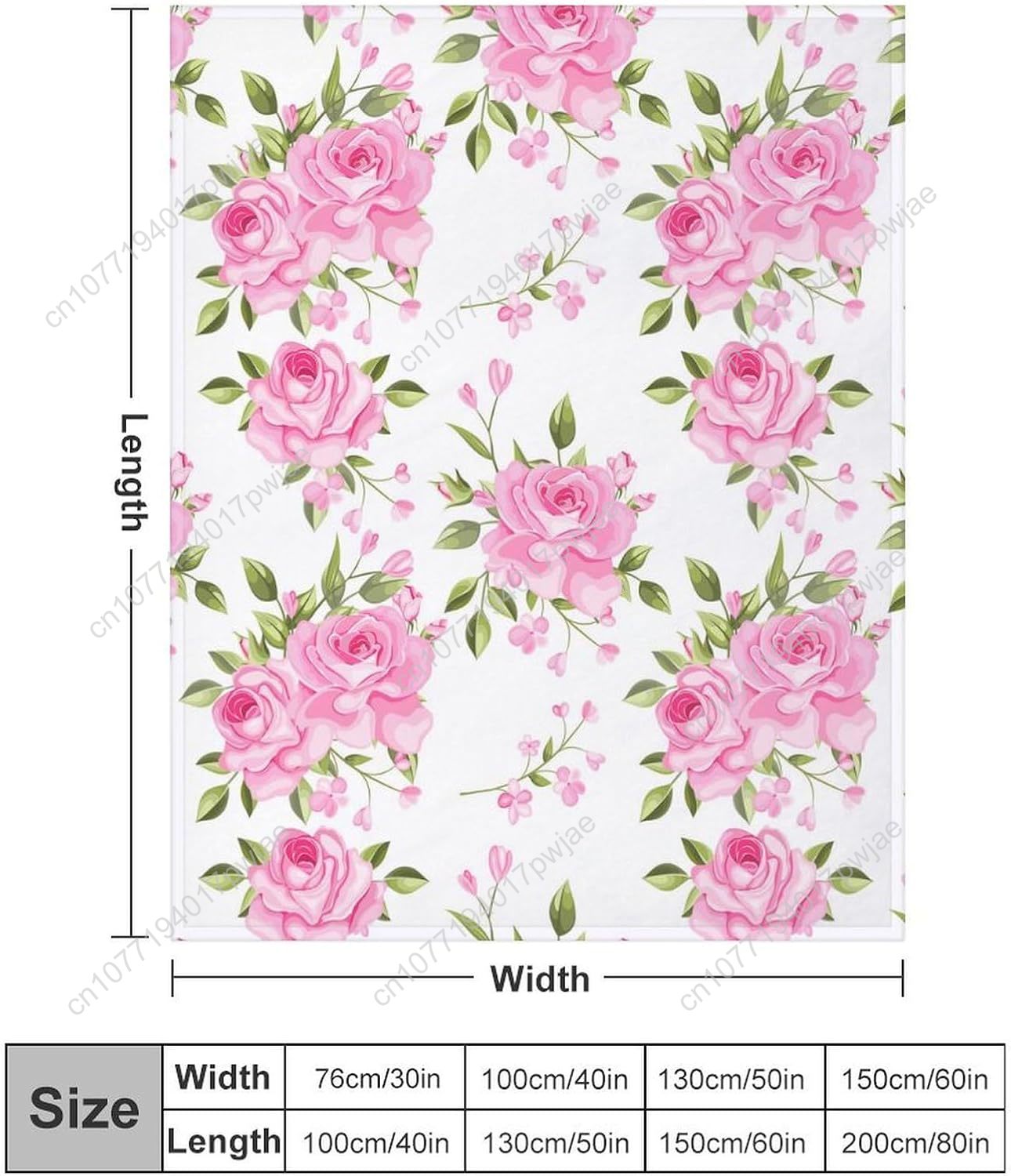 Pink Flower Throw Blanket Flor - Home Textiles Blanket บทวิจารณ์และราคา