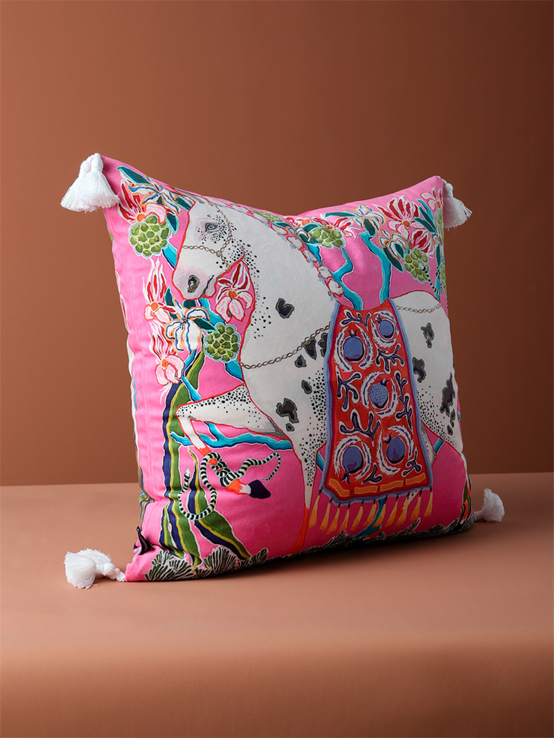 Chinoiserie Zebra With Asian P - Pillow Cover 20X20 บทวิจารณ์และราคา
