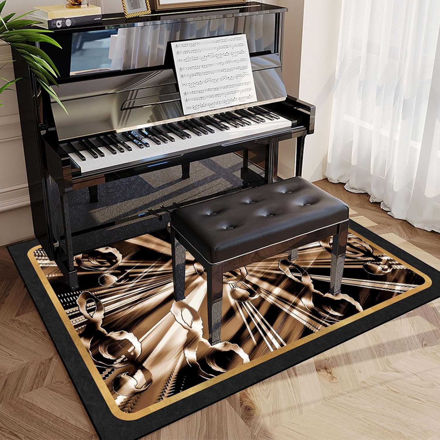 Music Note G Clef Pattern Carp - Home Textiles Designer บทวิจารณ์และราคา