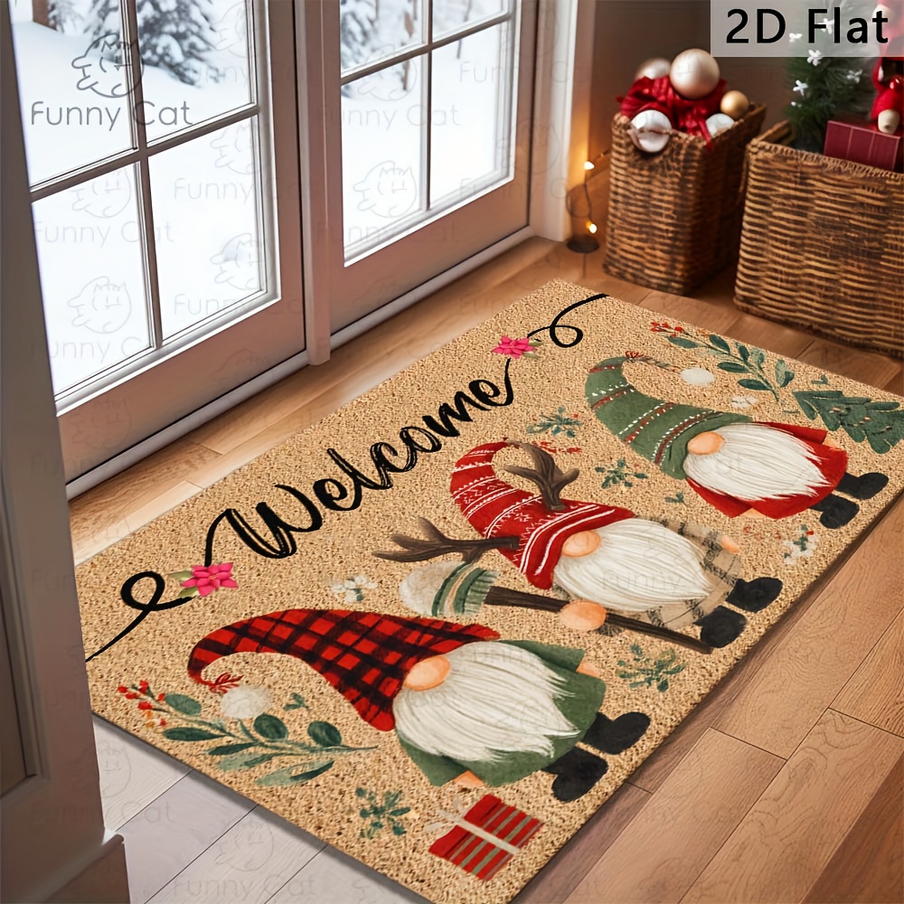 Christmas Gnome Welcome Mat Fe - Home Textiles Premium บทวิจารณ์และราคา
