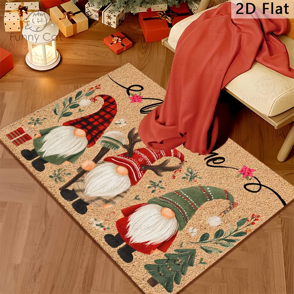 Christmas Gnome Welcome Mat Fe - Home Textiles Premium บทวิจารณ์และราคา