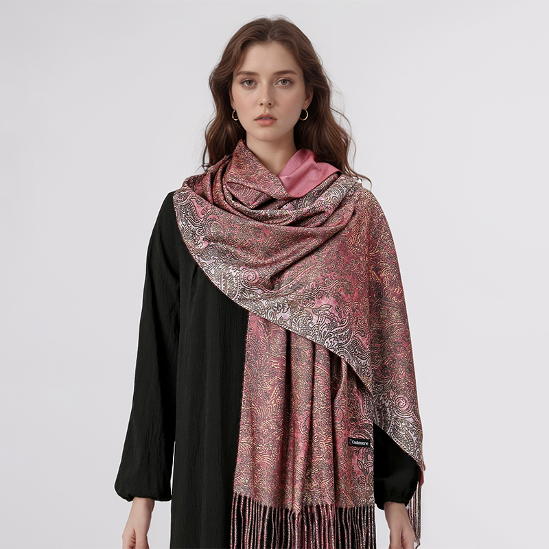 Luxury Paisley Pashmina Shawl  - Home Textiles Blanket บทวิจารณ์และราคา