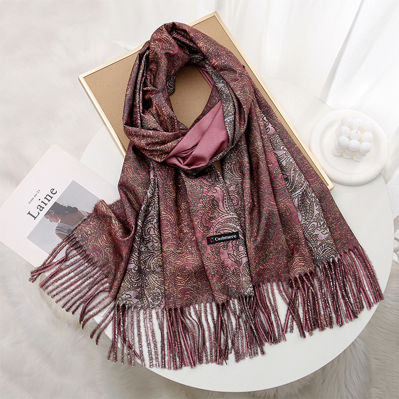 Luxury Paisley Pashmina Shawl  - Home Textiles Blanket บทวิจารณ์และราคา