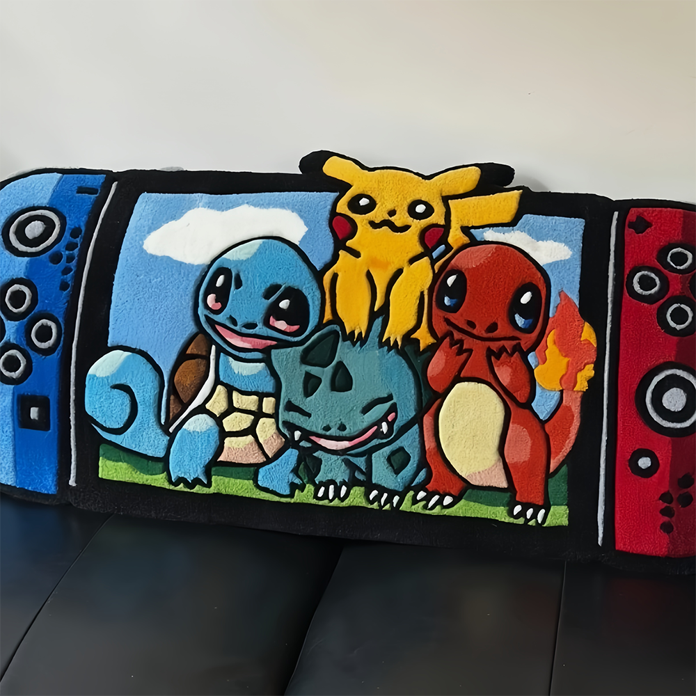 Anime Cute Pokemon Switch Rug  - Home Textiles Blanket บทวิจารณ์และราคา