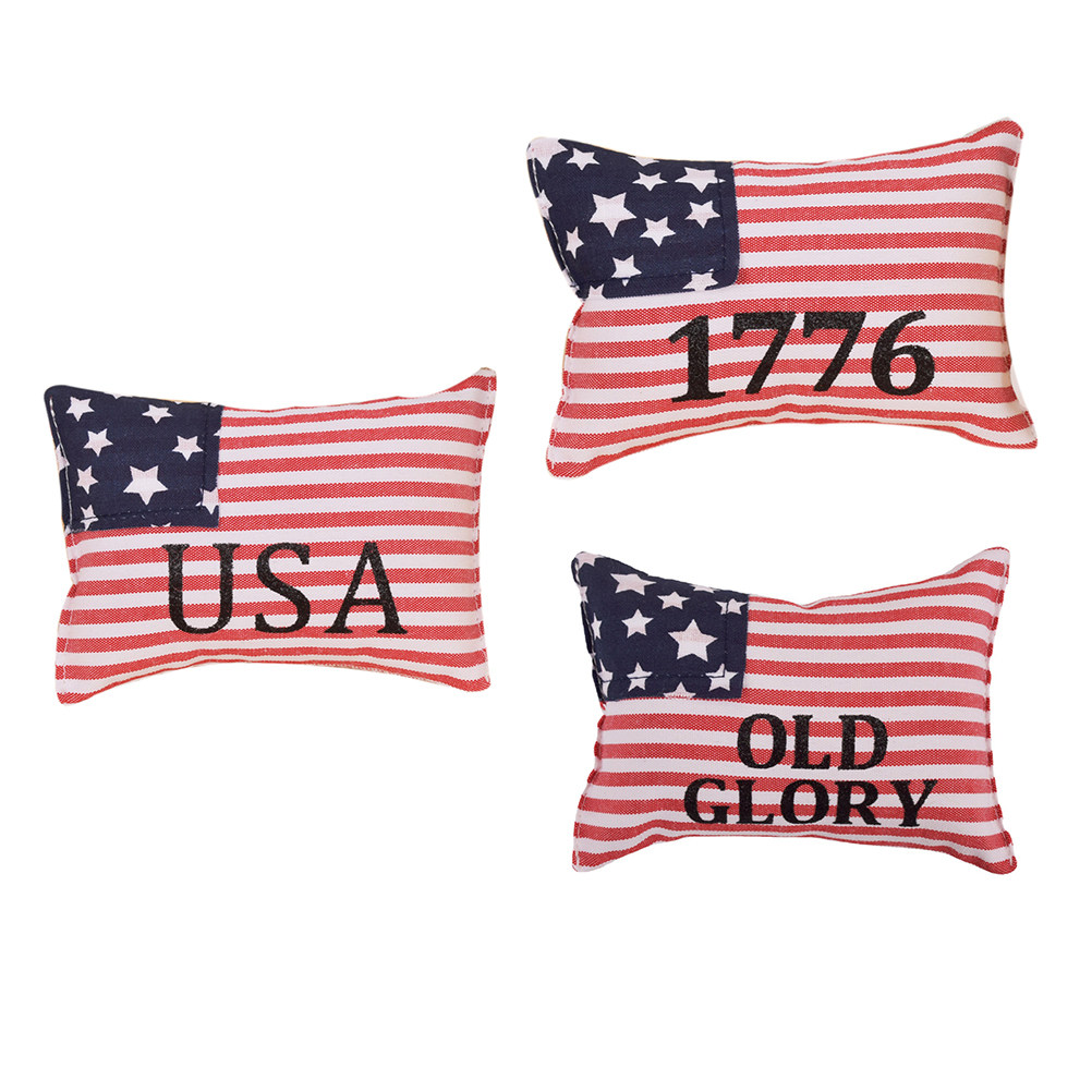 American Flag Mini Pillow Inde - Home And Textiles Today บทวิจารณ์และราคา