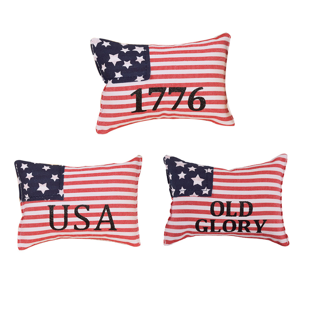 American Flag Mini Pillow Inde - Home And Textiles Today บทวิจารณ์และราคา