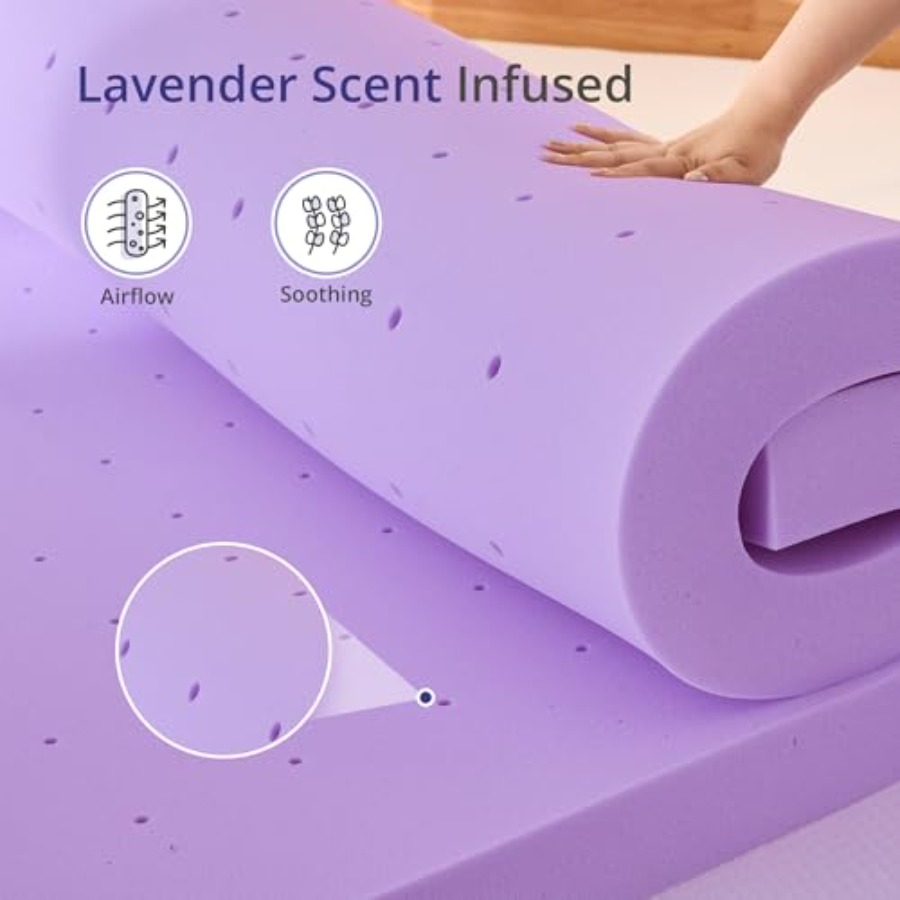 Lavender Scented Memory Foam M - Memory Foam Topper บทวิจารณ์และราคา