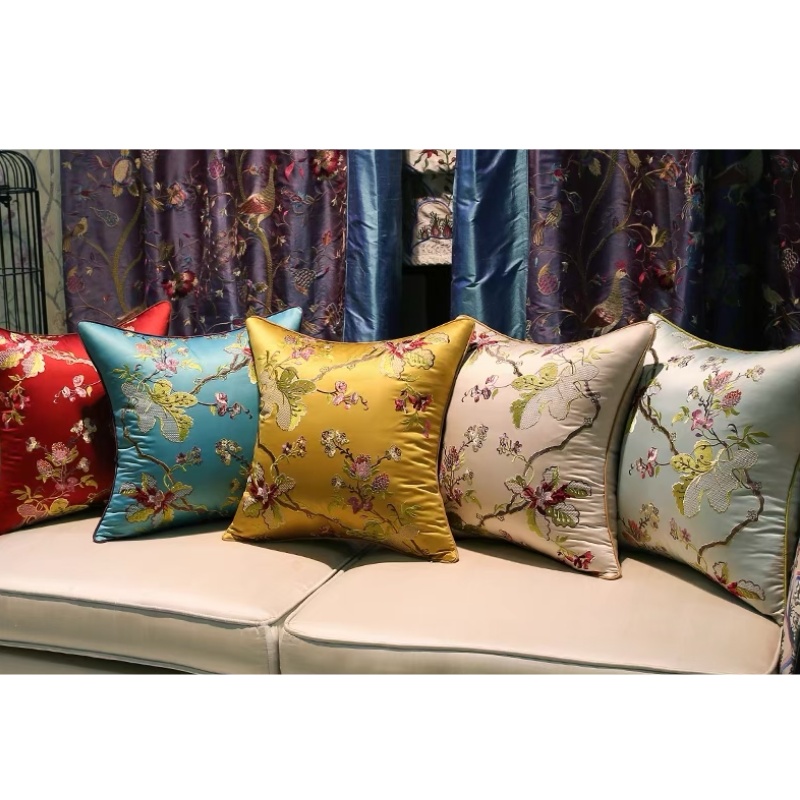 Flowers Pillows Retro Chinese  - Pillow Cover 20X20 บทวิจารณ์และราคา
