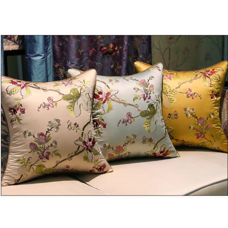 Flowers Pillows Retro Chinese  - Pillow Cover 20X20 บทวิจารณ์และราคา