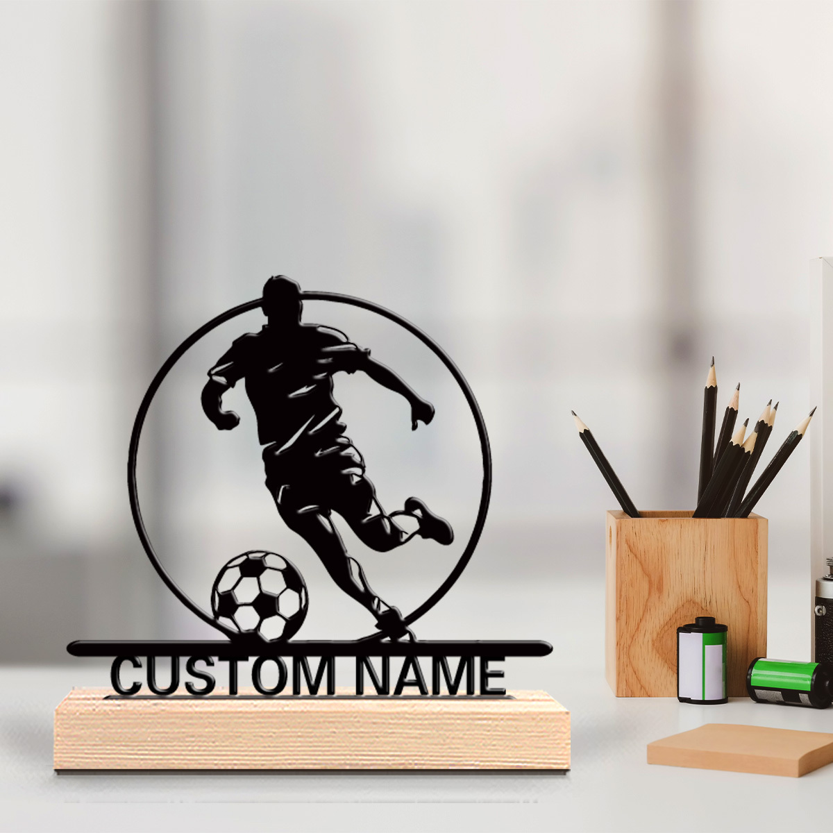 Custom Soccer Player Metal Sta - Home Textiles Products บทวิจารณ์และราคา