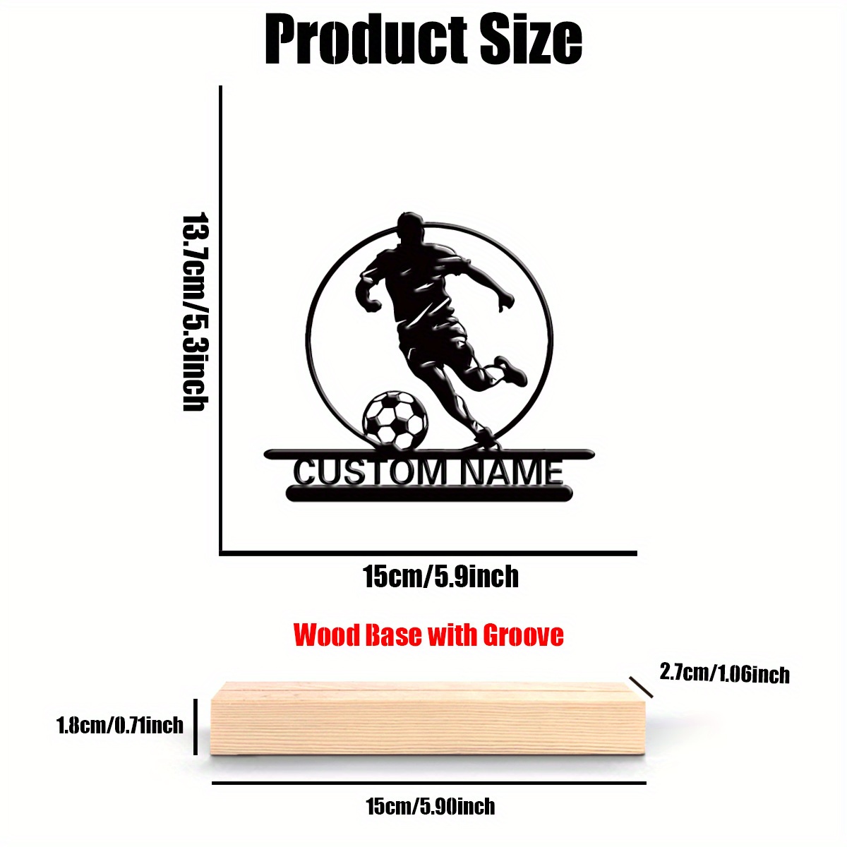 Custom Soccer Player Metal Sta - Home Textiles Products บทวิจารณ์และราคา