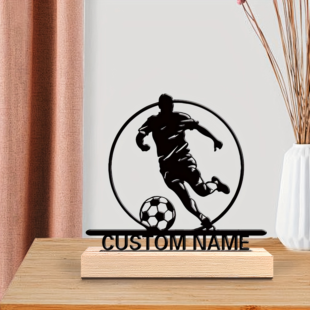 Custom Soccer Player Metal Sta - Home Textiles Products บทวิจารณ์และราคา