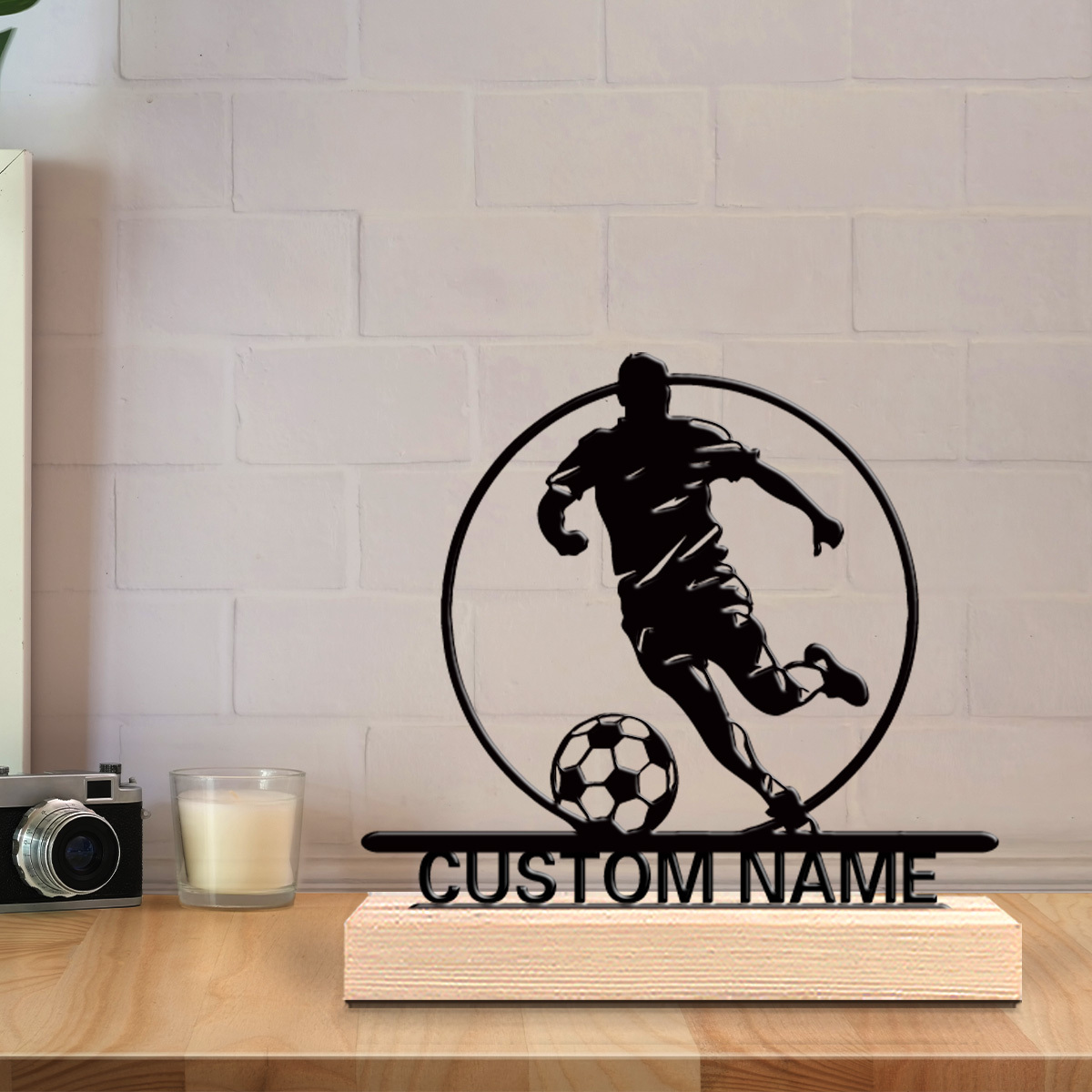 Custom Soccer Player Metal Sta - Home Textiles Products บทวิจารณ์และราคา