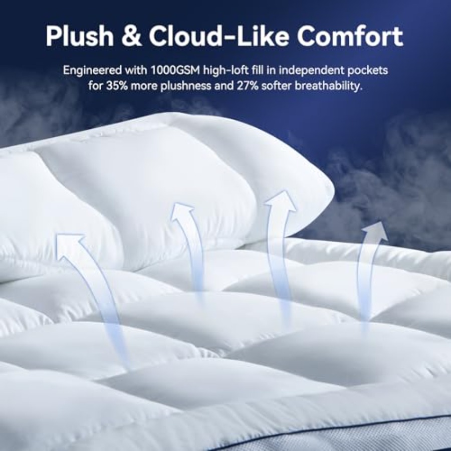 Size 4 Inch Dual Layer Mattres - Memory Foam Topper บทวิจารณ์และราคา