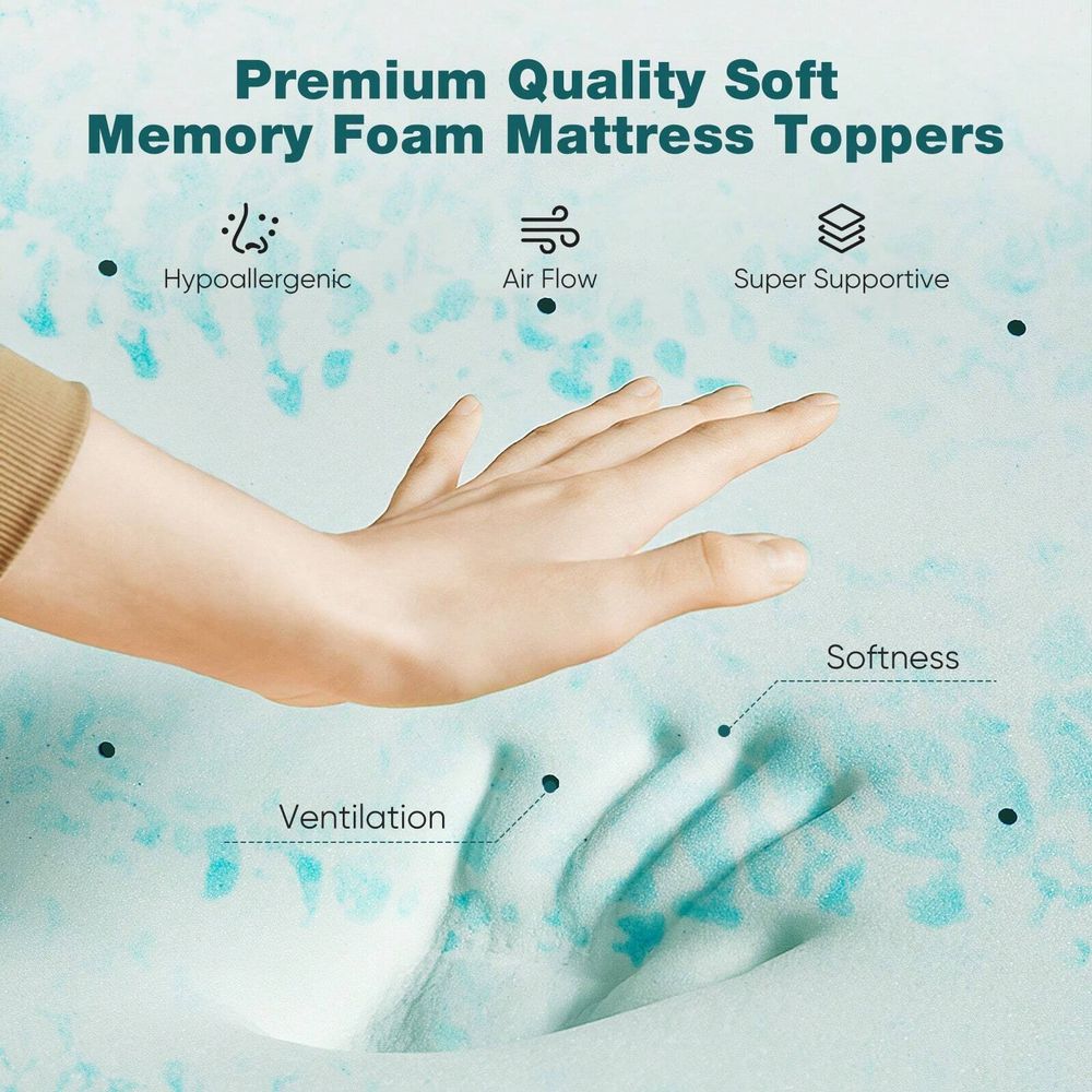 Memory Foam Mattress Topper 2  - Memory Foam Topper บทวิจารณ์และราคา