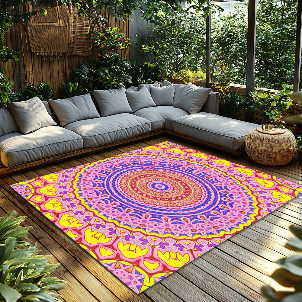 Boho Area Rug Abstract Pattern - Home Textiles Designer บทวิจารณ์และราคา