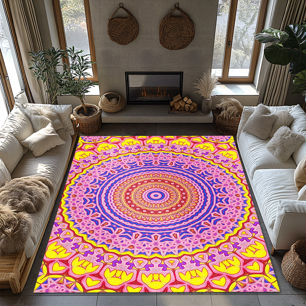 Boho Area Rug Abstract Pattern - Home Textiles Designer บทวิจารณ์และราคา