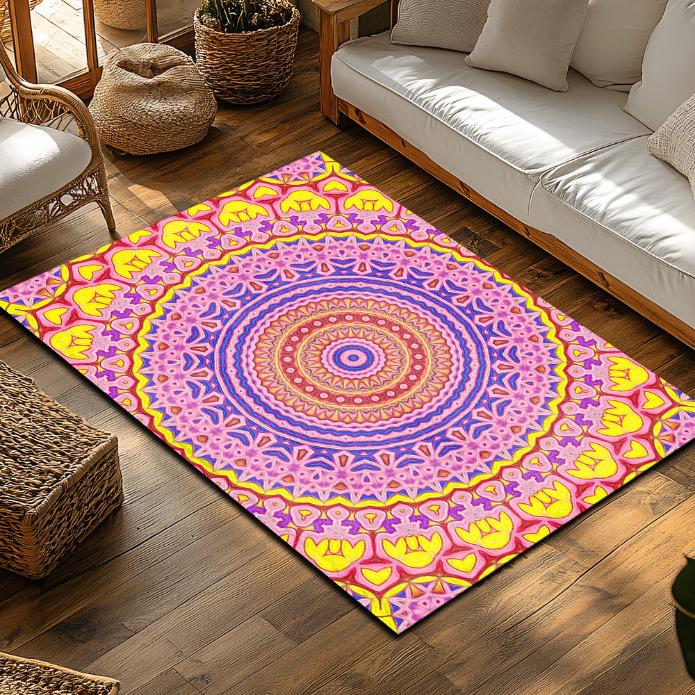 Boho Area Rug Abstract Pattern - Home Textiles Designer บทวิจารณ์และราคา