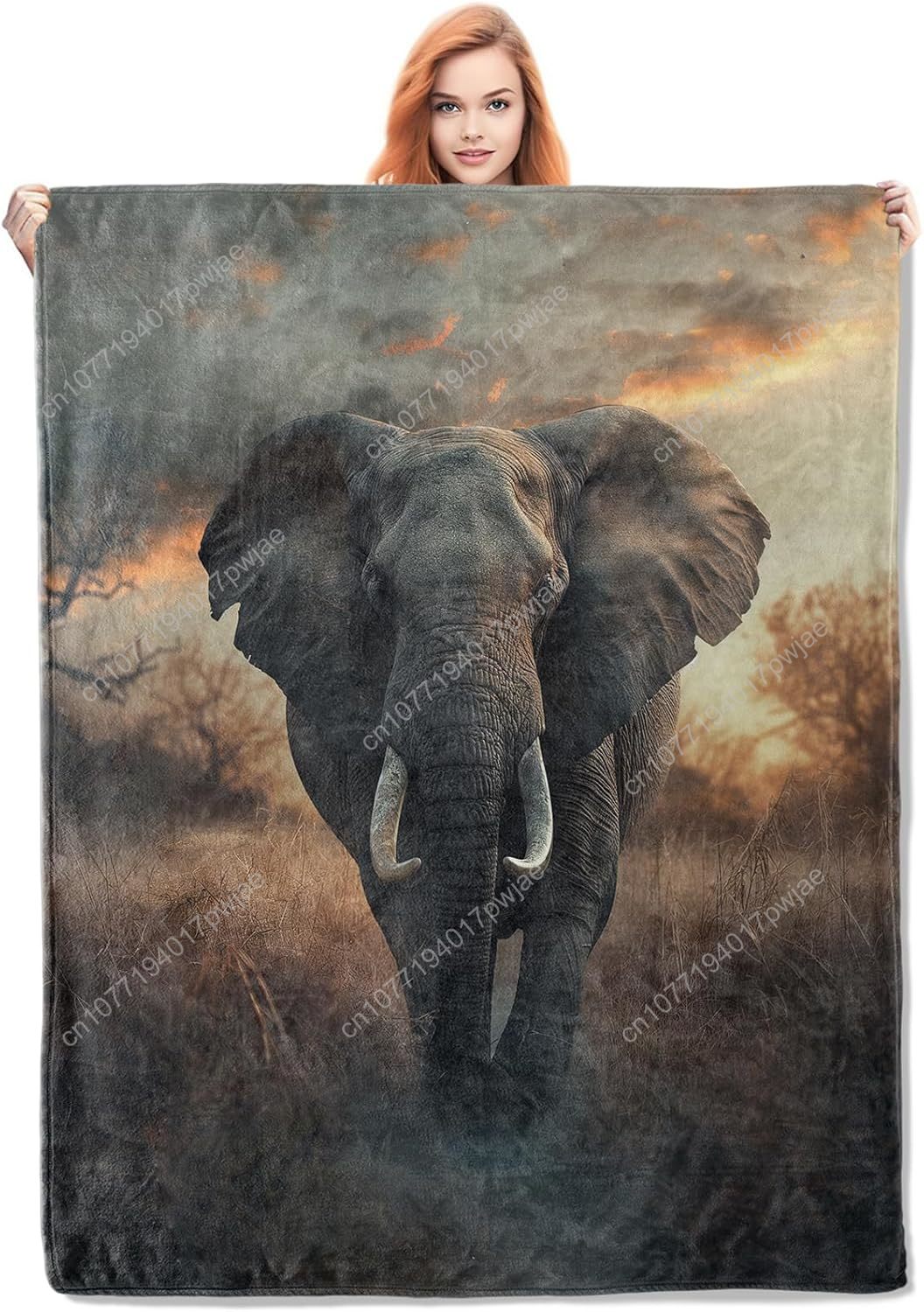 Elephant Fleece Blanket, Reali - Home Textiles Blanket บทวิจารณ์และราคา