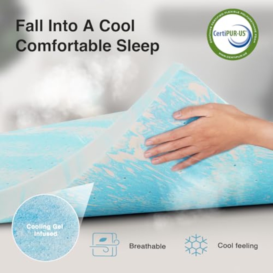 Memory Foam Mattress Topper -  - Memory Foam Topper บทวิจารณ์และราคา