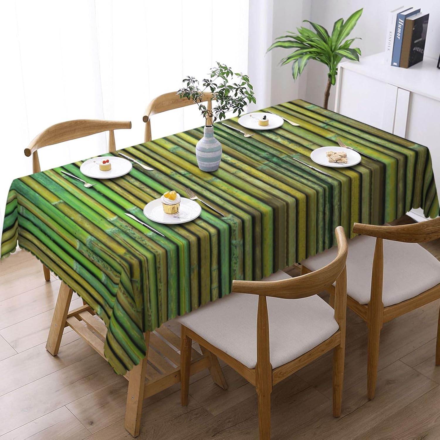 Zen Green Bamboo Texture Table - Home Textiles Premium บทวิจารณ์และราคา