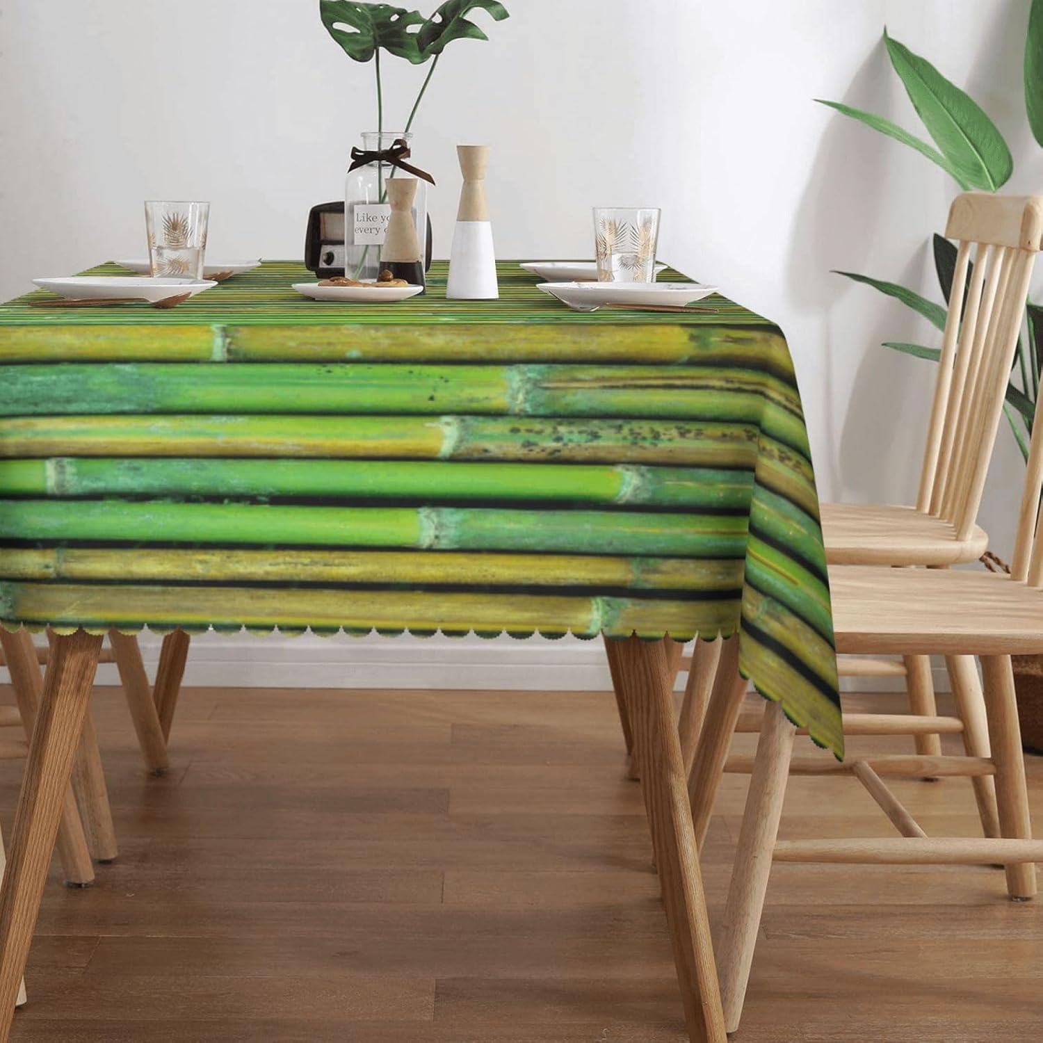 Zen Green Bamboo Texture Table - Home Textiles Premium บทวิจารณ์และราคา