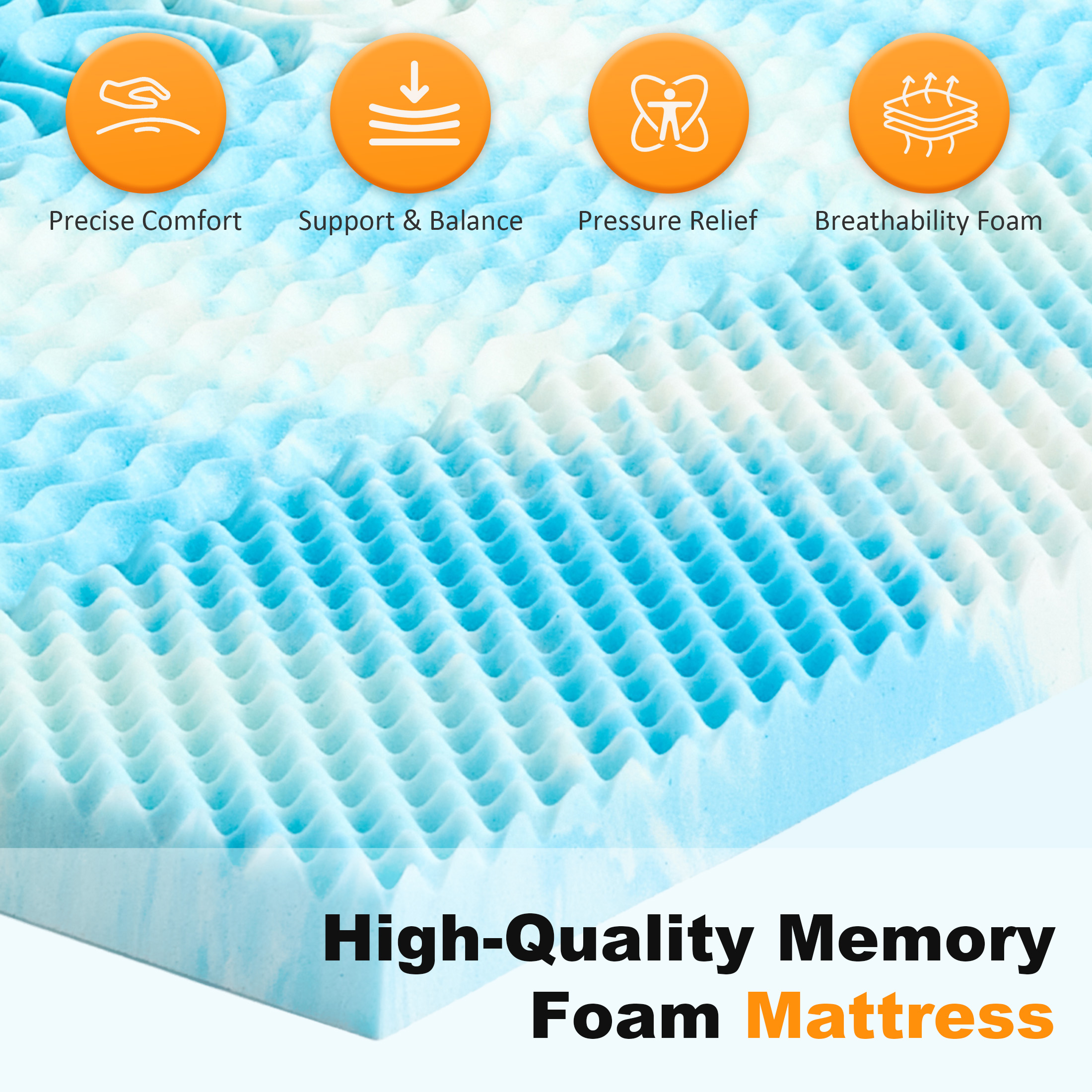 MCQ Memory Foam Mattress Toppe - Memory Foam Topper บทวิจารณ์และราคา