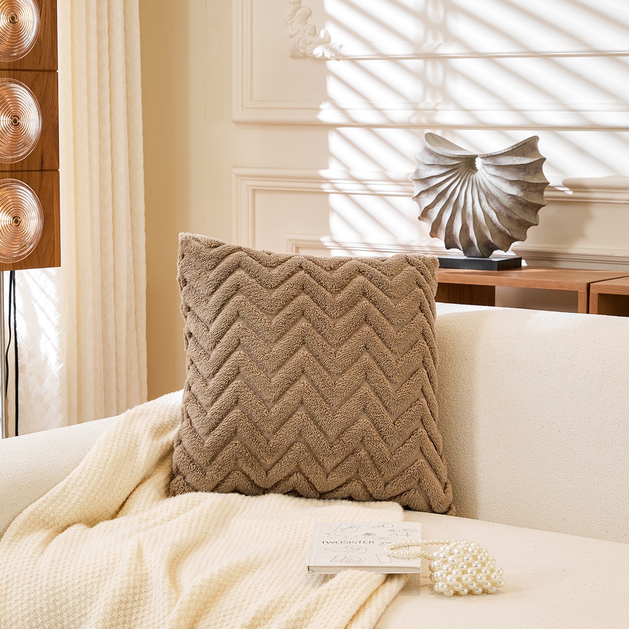 2pcs artificial plush wave pat - Pillow Cover 20X20 บทวิจารณ์และราคา