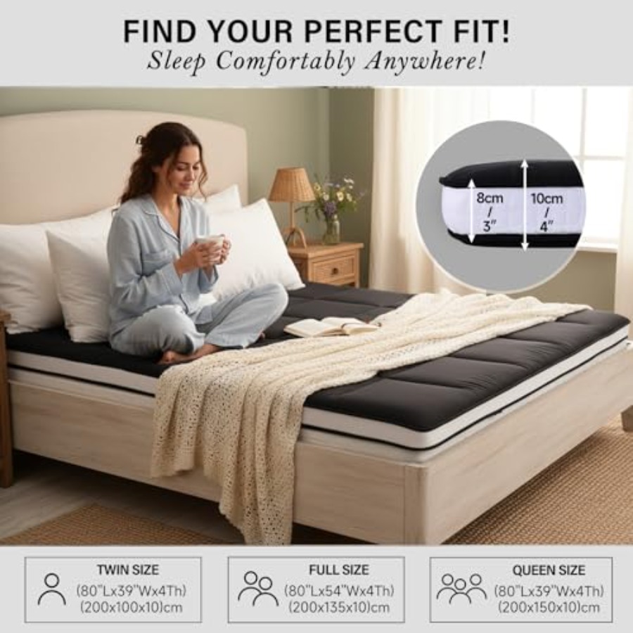 Queen Memory Foam Mattress Top - Memory Foam Topper บทวิจารณ์และราคา