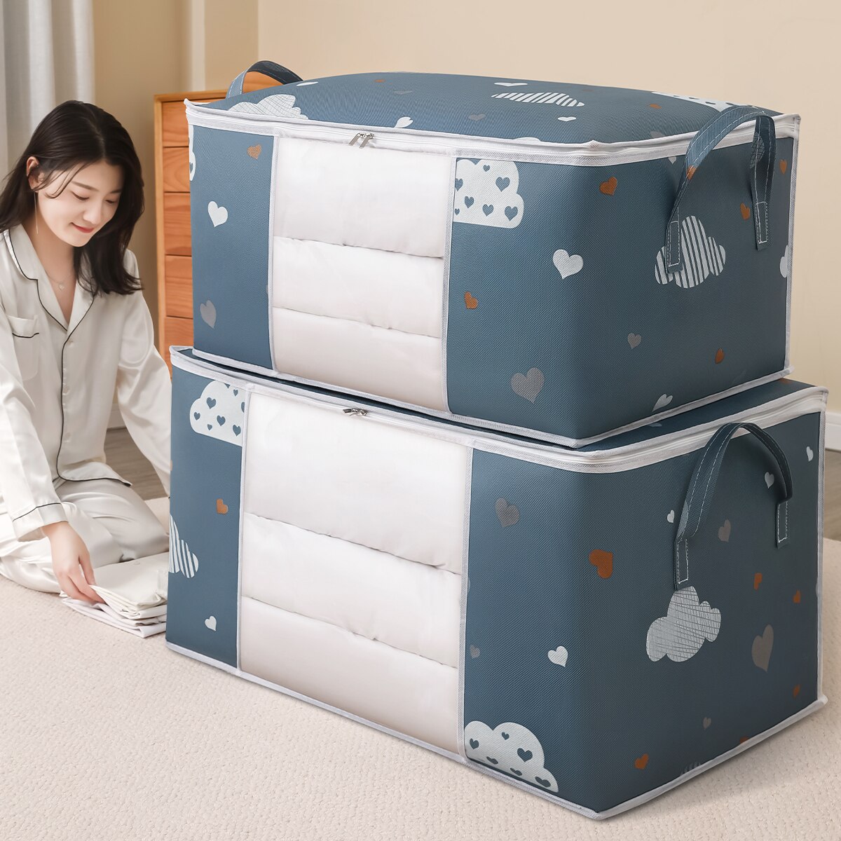 Large Capacity Clothes Storage - Home Textiles Blanket บทวิจารณ์และราคา