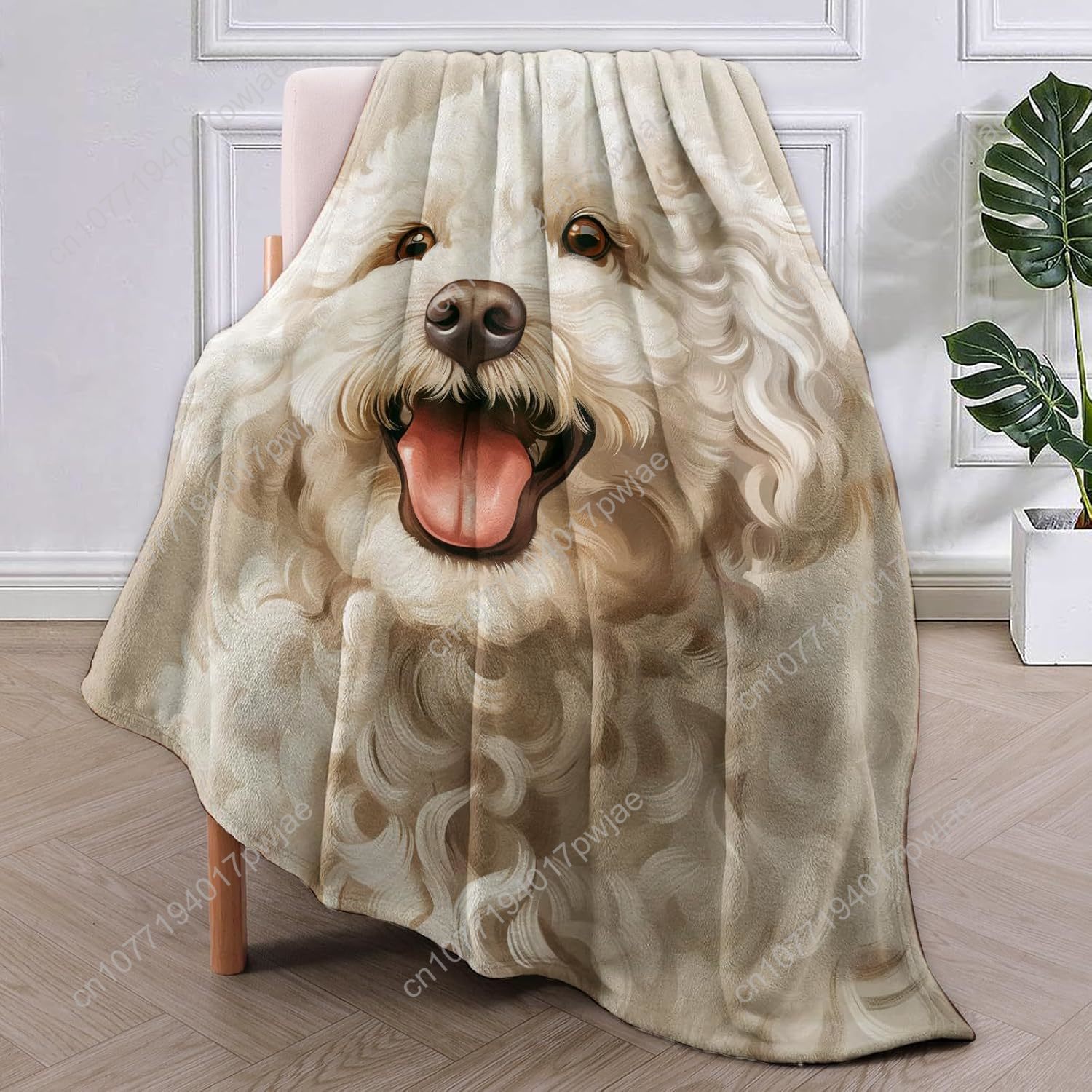 Joyful Poodle Portrait Blanket - Home Textiles Blanket บทวิจารณ์และราคา
