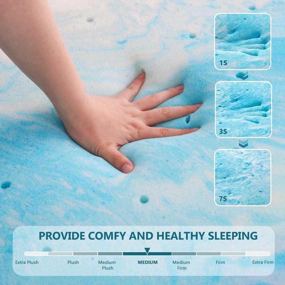 Topper, Cooling Gel Memory Foa - Memory Foam Topper บทวิจารณ์และราคา