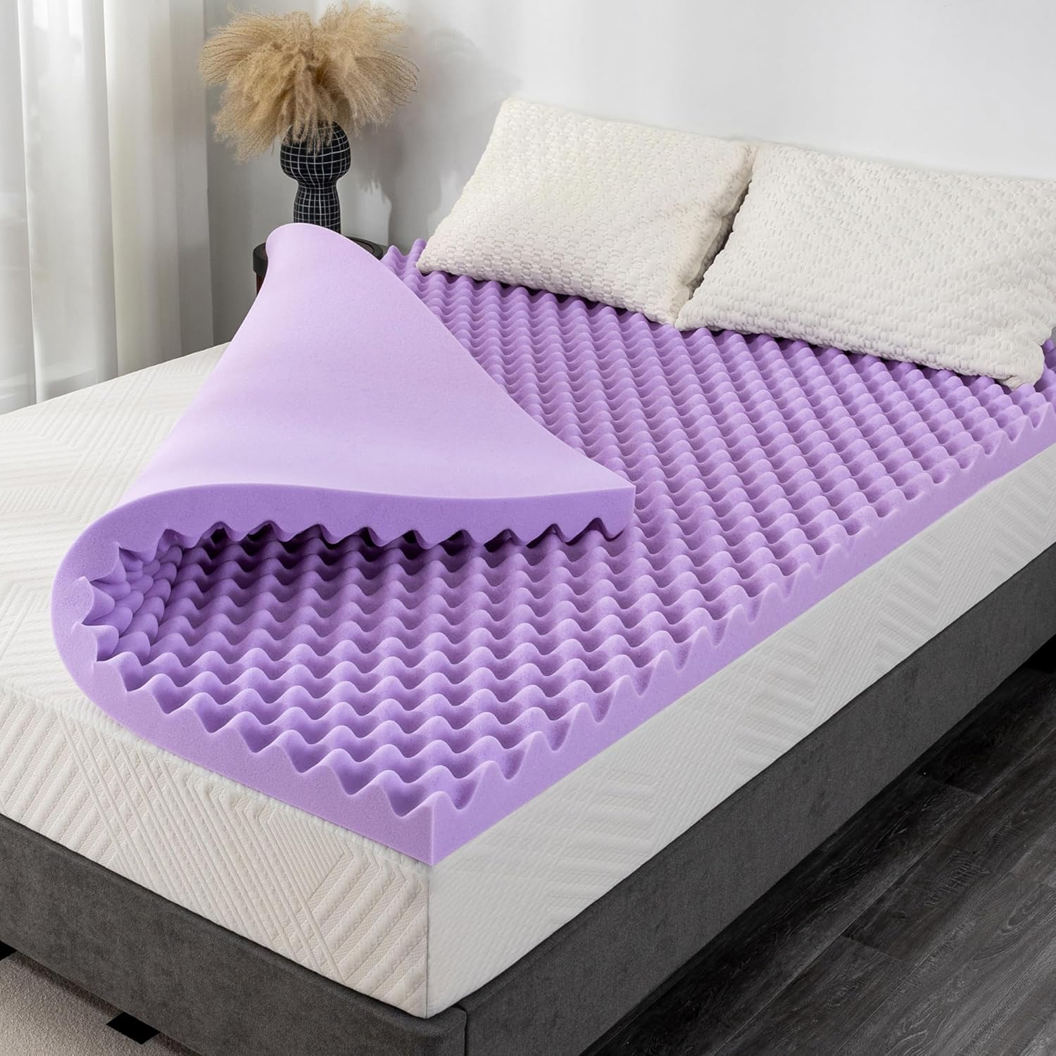 3 Inch Egg Crate Queen Memory  - Memory Foam Topper บทวิจารณ์และราคา